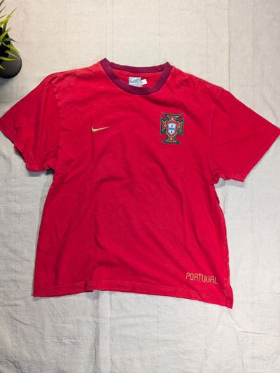 Nike Portugal T Shirt Red Football Soccer Tee